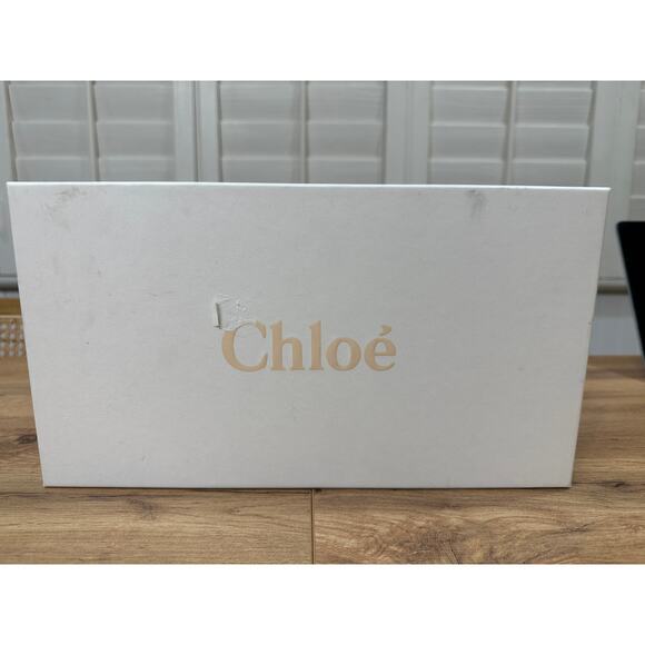 Chloé Alizè Flat Sandals Slides Black Suede Size 8 US 38 EU NIB Gold Buckles - Picture 15 of 16